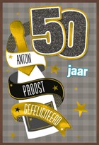 verjaardag kaart chocolade 50 proost